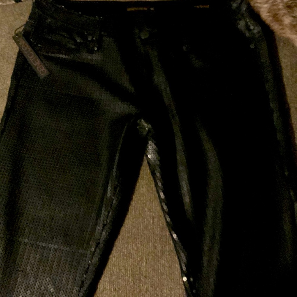 Brand new Genetic Denim faux front cigarette in black size 30